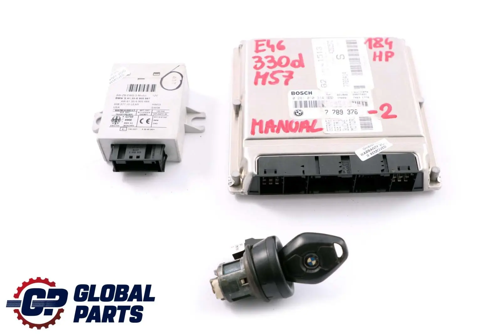 BMW 3 Series E46 330d Diesel M57 184HP ECU Kit DDE EWS3 + Key 7789376 Manual
