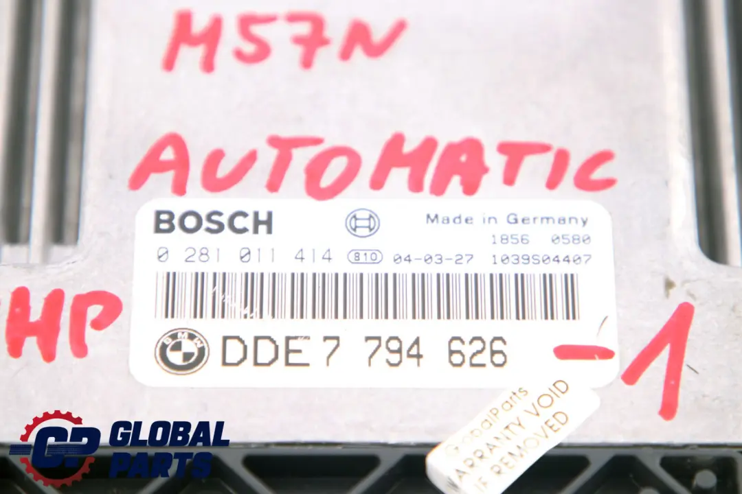 BMW X5 Series E53 3.0d M57N 218HP ECU Kit DDE + EWS3 + Key 7794626 Automatic