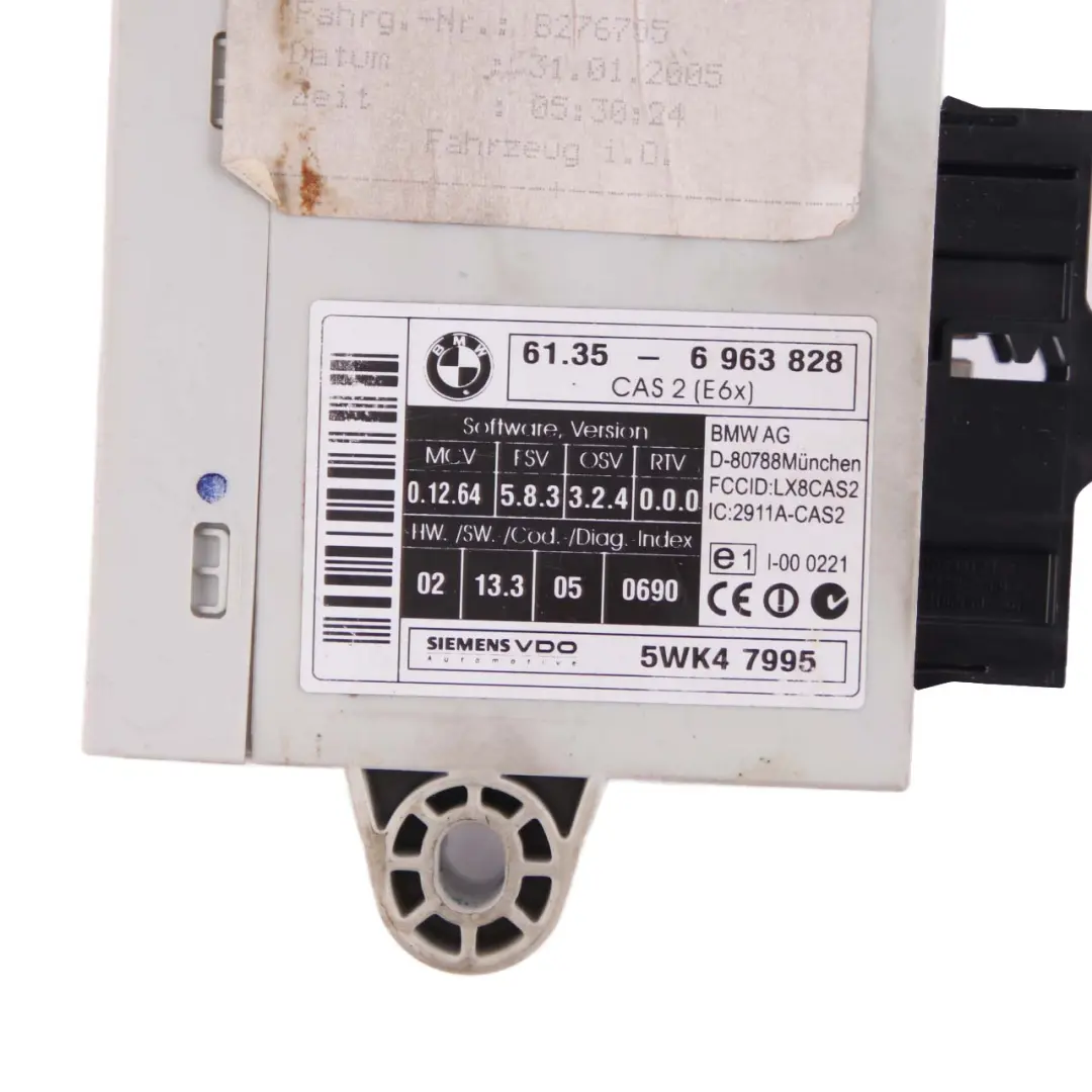 BMW 5 Series E60 E61 530d M57N 218HP ECU Kit DDE 7796637 + CAS2 + Key Manual