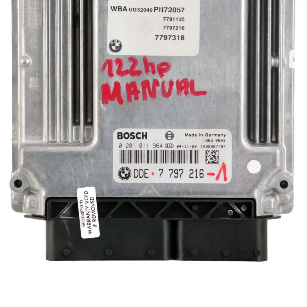 BMW 1 3 Series E87 E90 E91 118d 318d M47N2 Engine ECU Kit DDE 7797216 CAS3 Key 