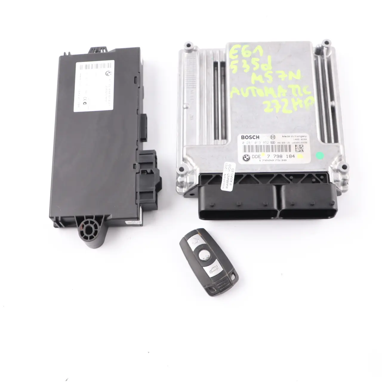 BMW E60 E61 535d M57N 272HP Engine Control Unit ECU Kit DDE 7798184 CAS3 Key