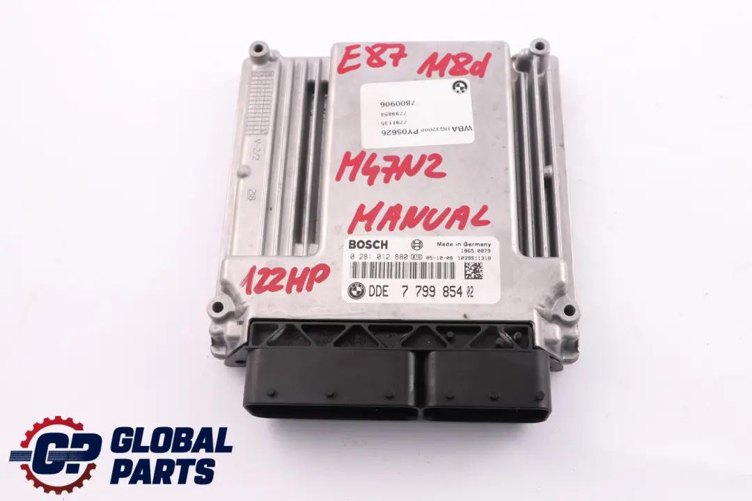 BMW 1 3 Series E87 E90 E91 M47N2 118d 318d ECU Engine DDE 7799854 Control Unit