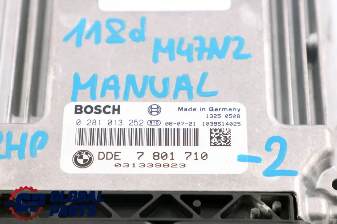 M47N2 Engine ECU Kit DDE CAS2 Key BMW E87 E90 E91 118d 318d - SKU 7801710-2 - Part number 7801710