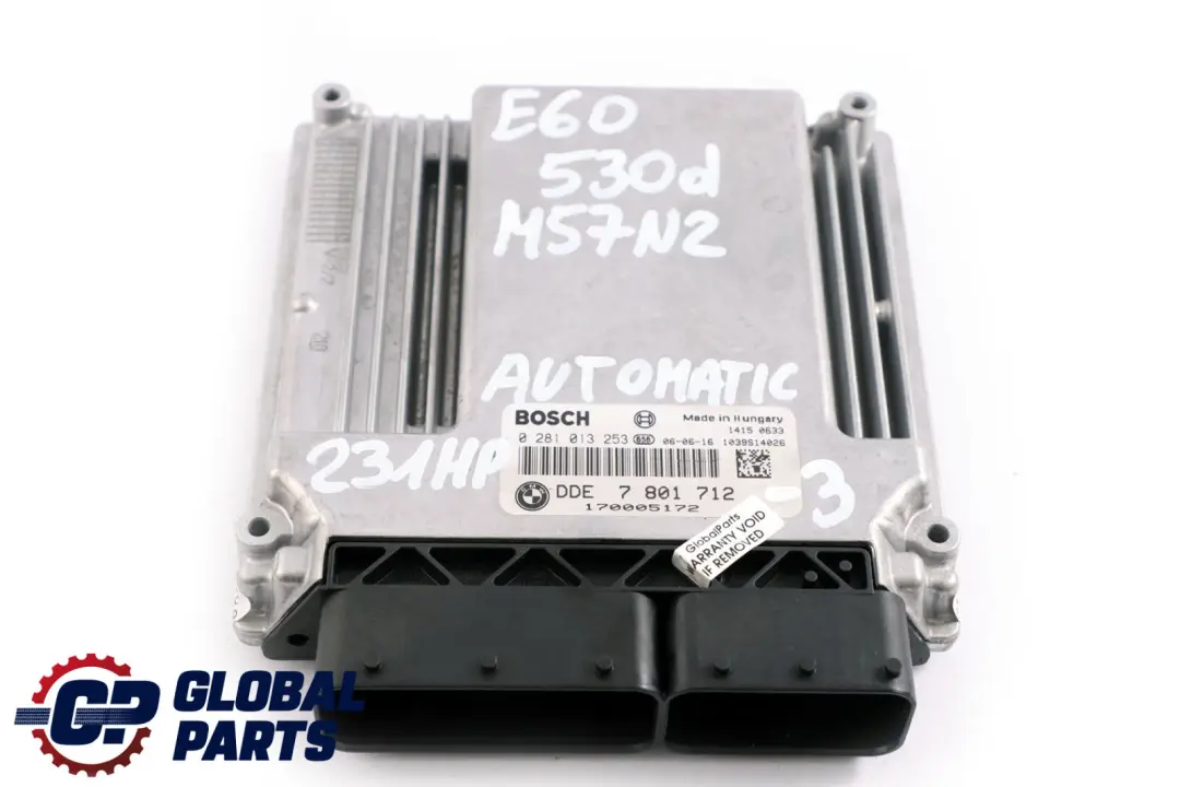 BMW Serie 3 5 E60 E90 330d 530d M57N2 ECU Kit Motor DDE 7801712 CAS2 Llave