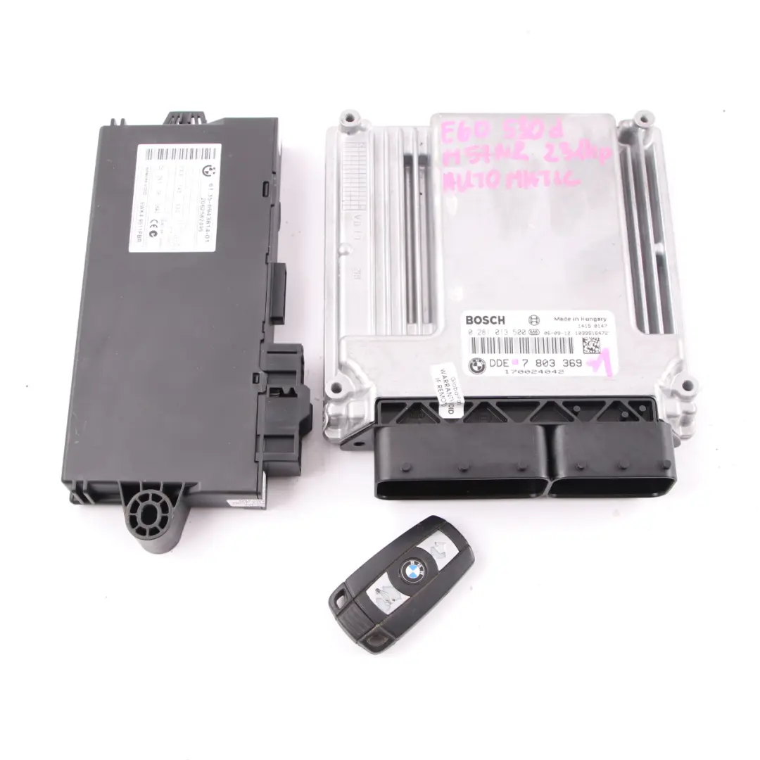 BMW E60 E90 E91 330d 530d M57N2 ECU Engine Kit DDE 7803369 CAS3 + Key Automatic