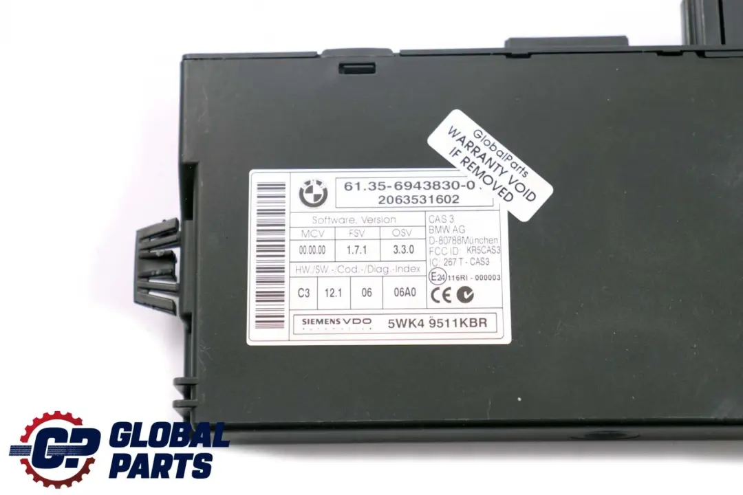 BMW E87 E90 E91 118d 318d M47N2 122HP Engine ECU KIT DDE 7803372 CAS3 + Key