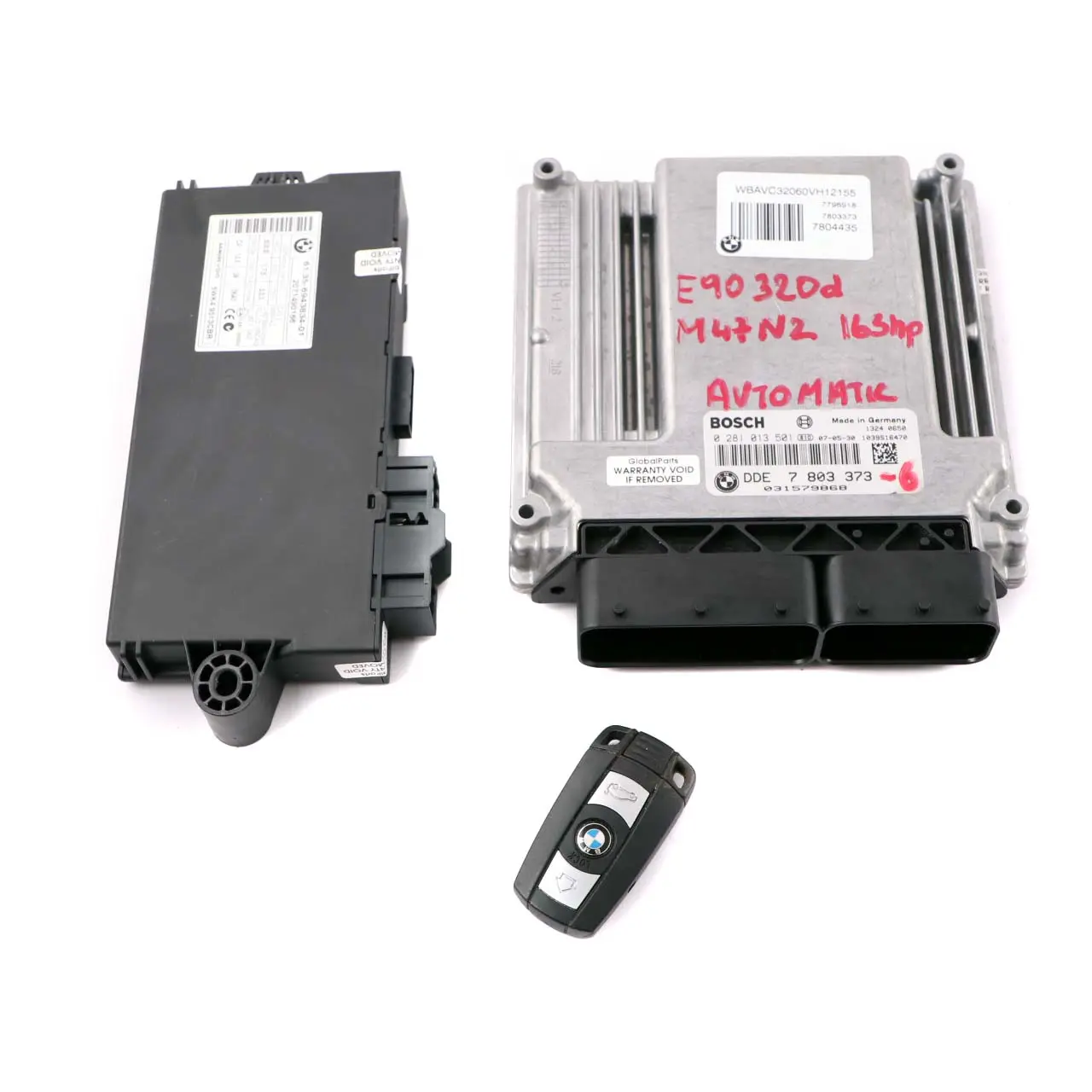 BMW E60 E87 E90 120d 320d 520d M47N2 Motorsteuerung ECU Kit DDE 7803373 CAS3