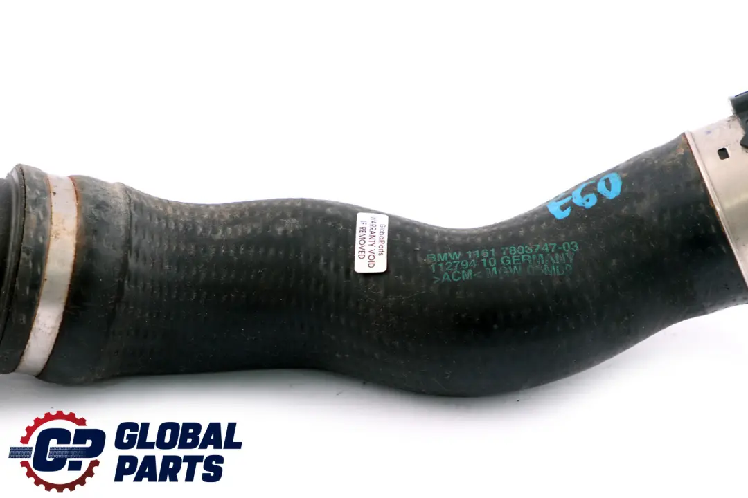 BMW 5 Series E60 E61 LCI N47 520d Turbo Intercooler Air Charge Line Hose 7803747