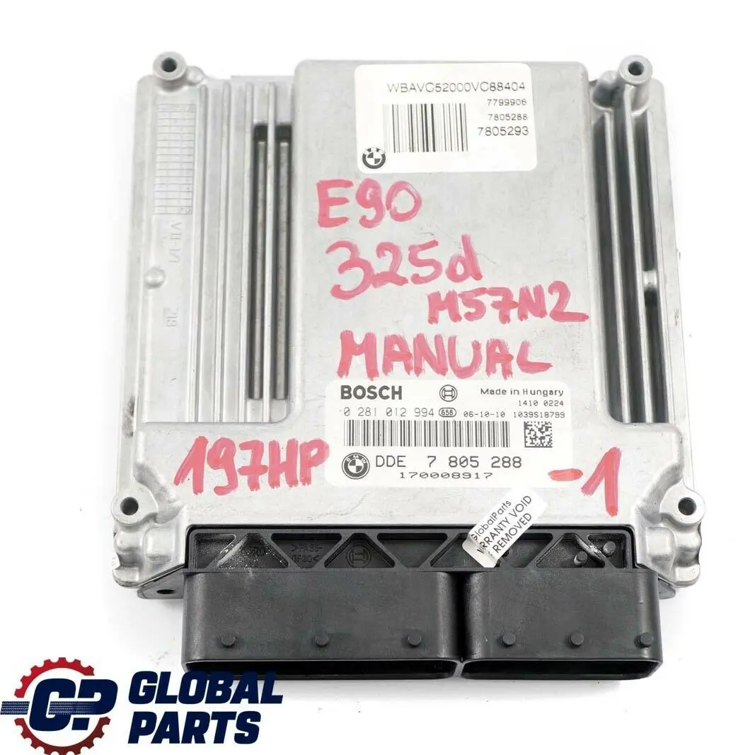 BMW E60 LCI E90 E91 E92 325d 525d M57N2 Engine ECU KIT DDE 7805288 CAS3 + Keys