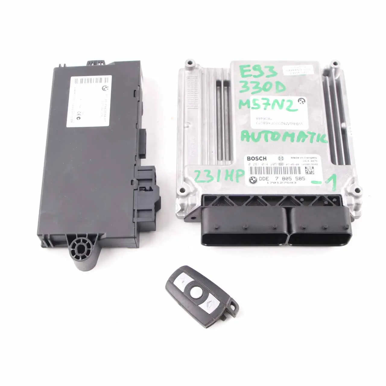 BMW 3 Series E92 E93 Diesel 330d M57N2 231HP ECU Kit DDE 7805585 + CAS3 + Key