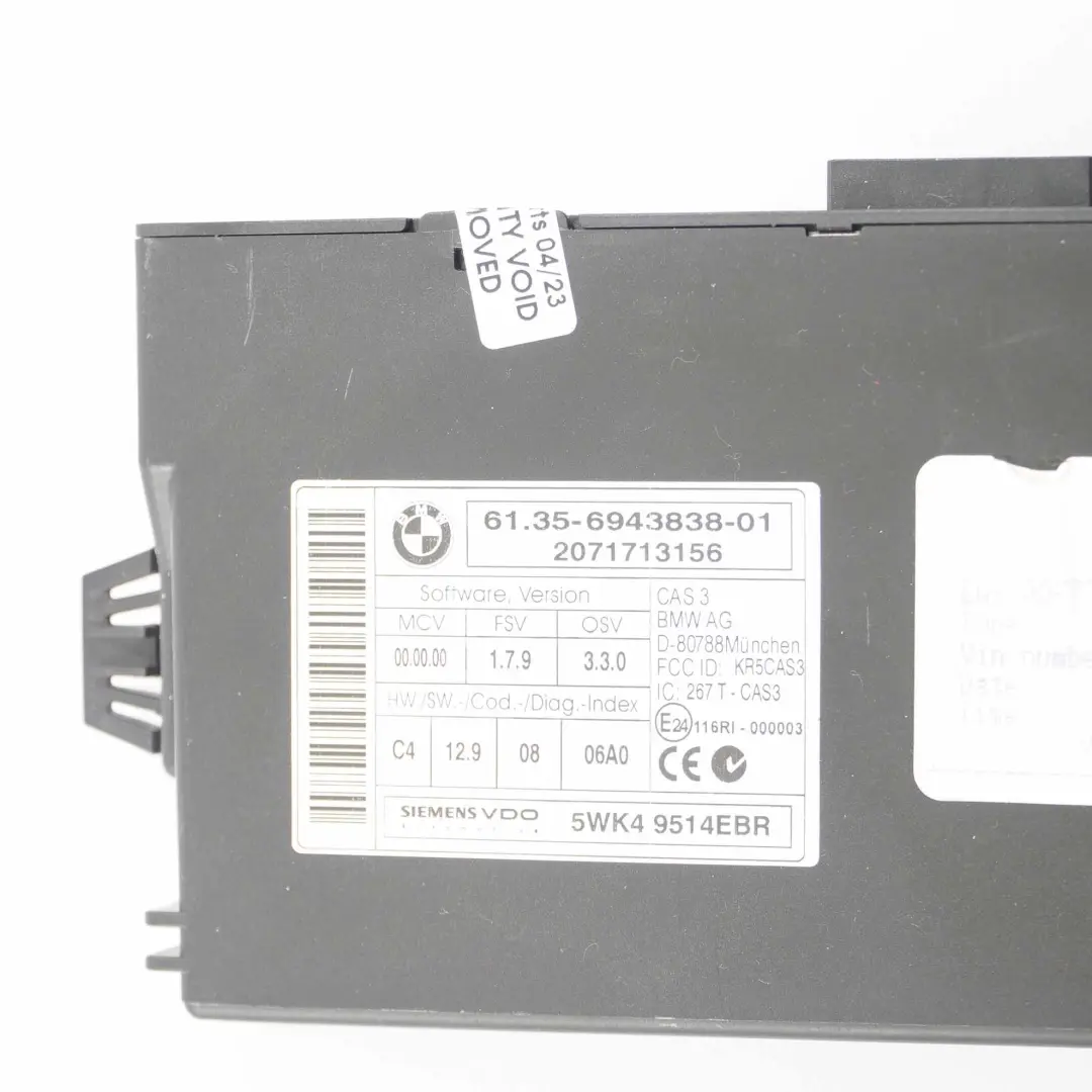 BMW X5 E70 3.0d M57N2 235HP Unité Contrôle Moteur ECU KIT DDE 7806976 CAS3 Clé