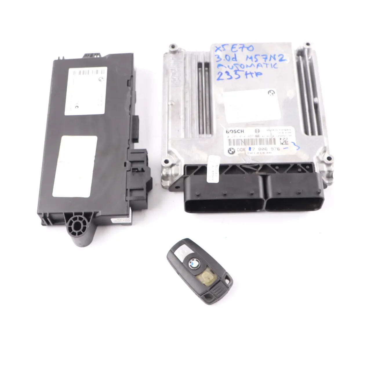 BMW E70 3.0d M57N2 235HP Engine Control ECU KIT DDE 7806976 CAS3 Key Automatic