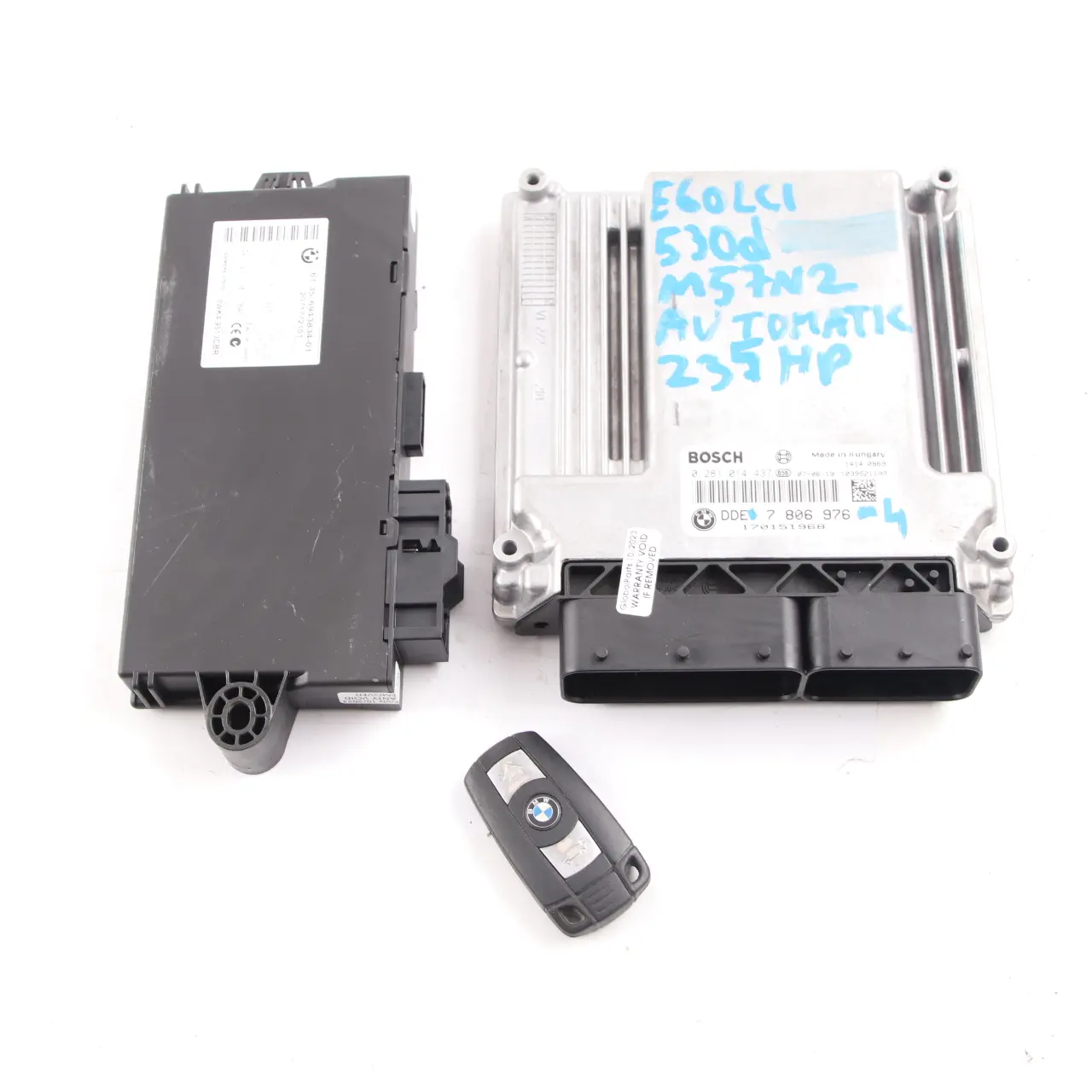 BMW E60 E61 LCI 530d M57N2 235HP Engine Control ECU KIT DDE 7806976 CAS3 Key