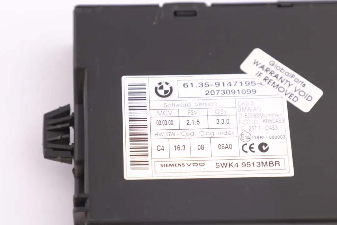 BMW 3 5 Series E60 LCI E90 E91 325d 525d M57N2 ECU Kit DME CAS3 + Key 7806987