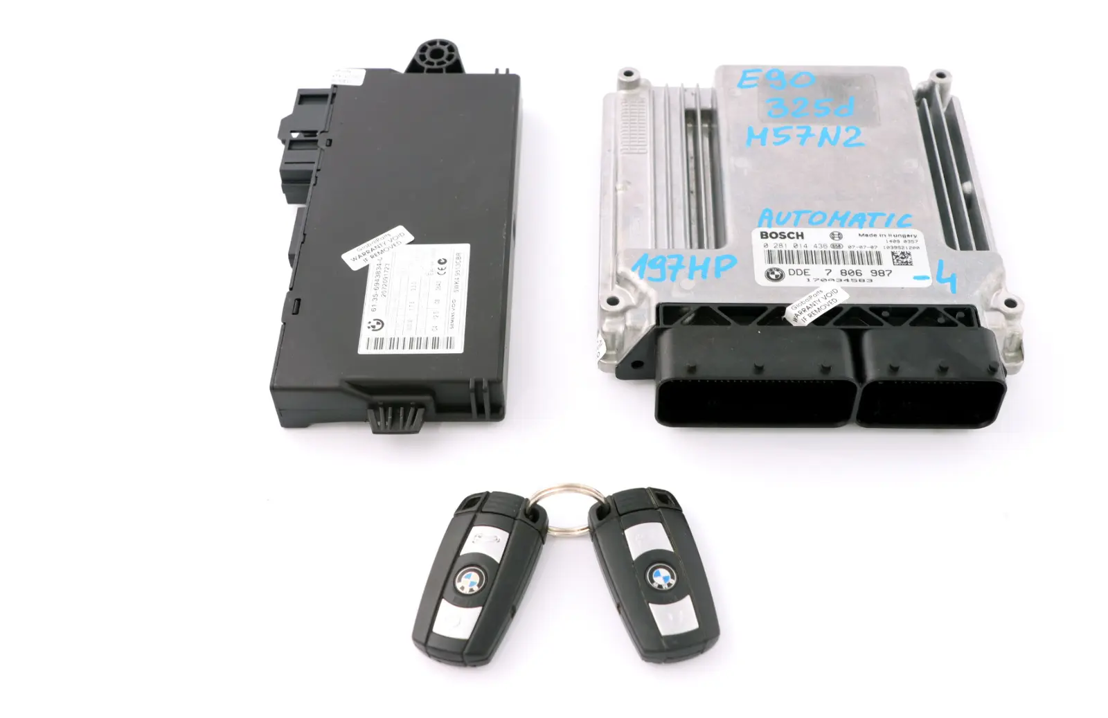 BMW 3 5 Series E60 LCI E90 E91 325d 525d M57N2 ECU Kit DME CAS3 + 2 Keys 7806987