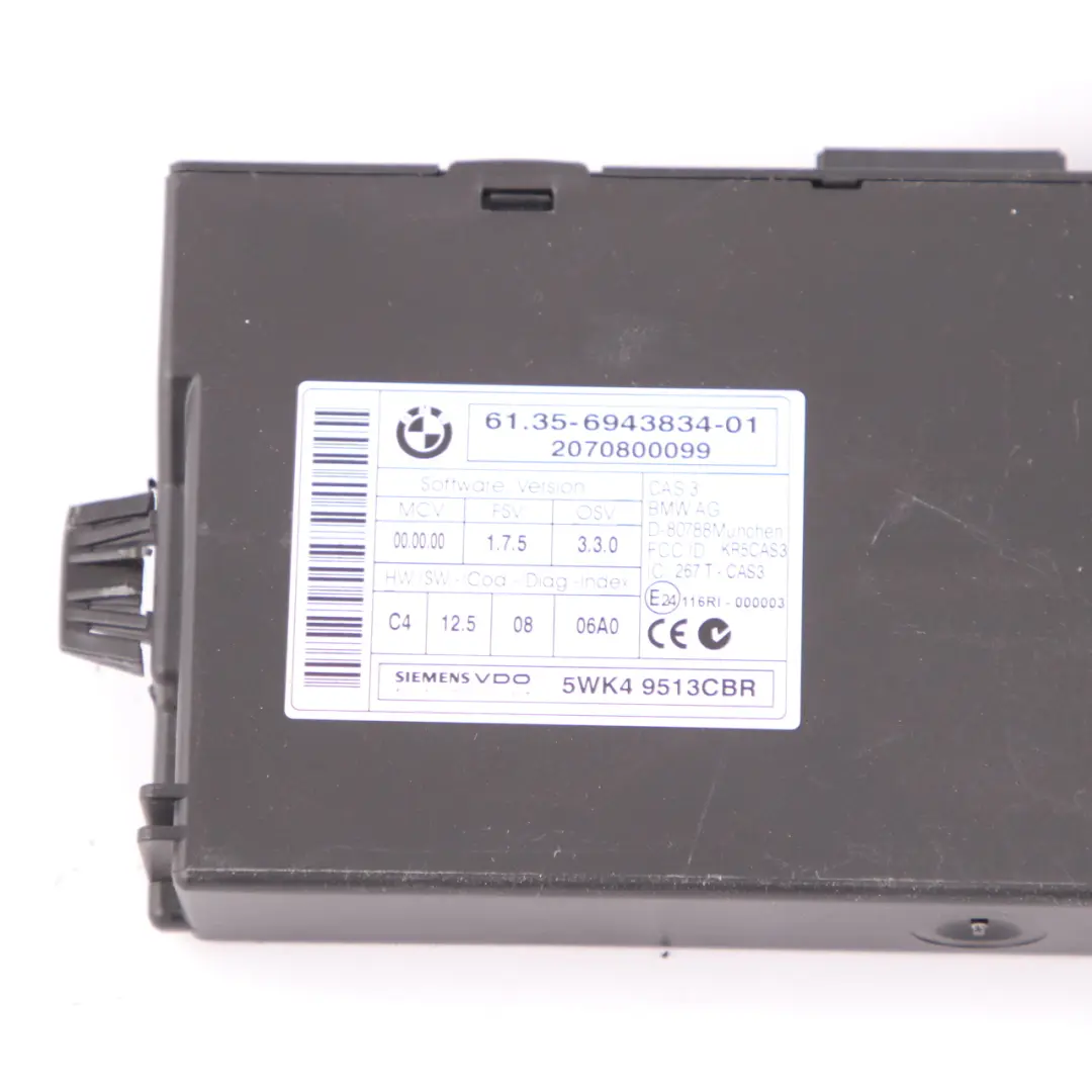 BMW E60 E87 E90 120d 320d 520d Engine N47 ECU Kit DDE 7807530 CAS3 Key Automatic