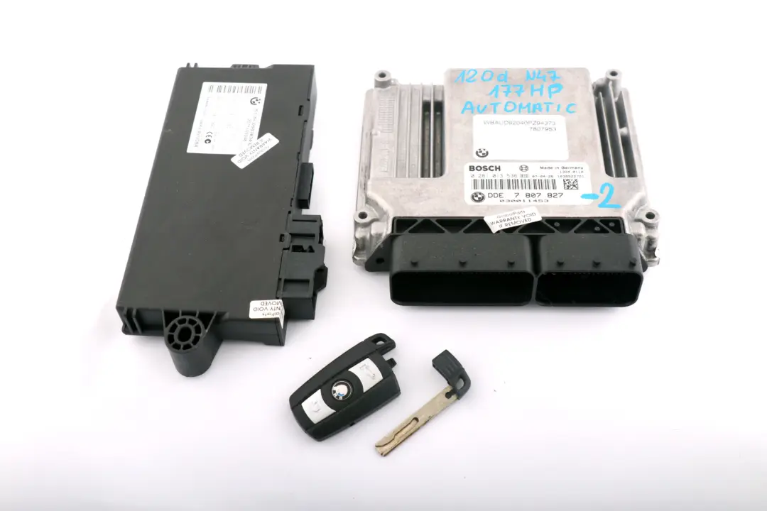 BMW 1 3 5 Series E60 E81 E90 120d 320d N47 Diesel ECU Kit DDE CAS 3 Key 7807827