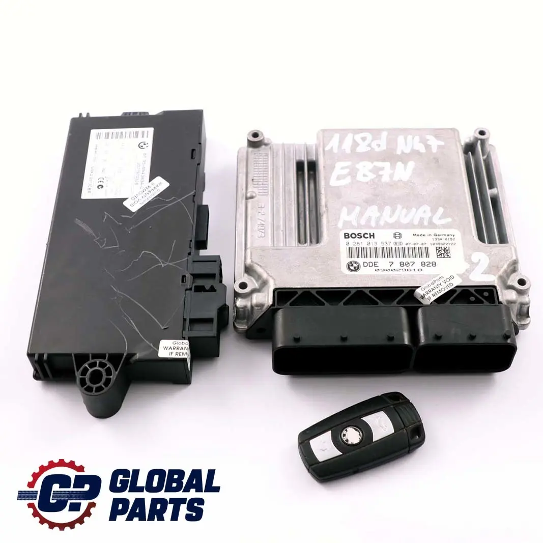 BMW 1 3 Series E87 LCI E90 118d 318d N47 Diesel ECU KIT DDE 7807828 CAS3 + Key