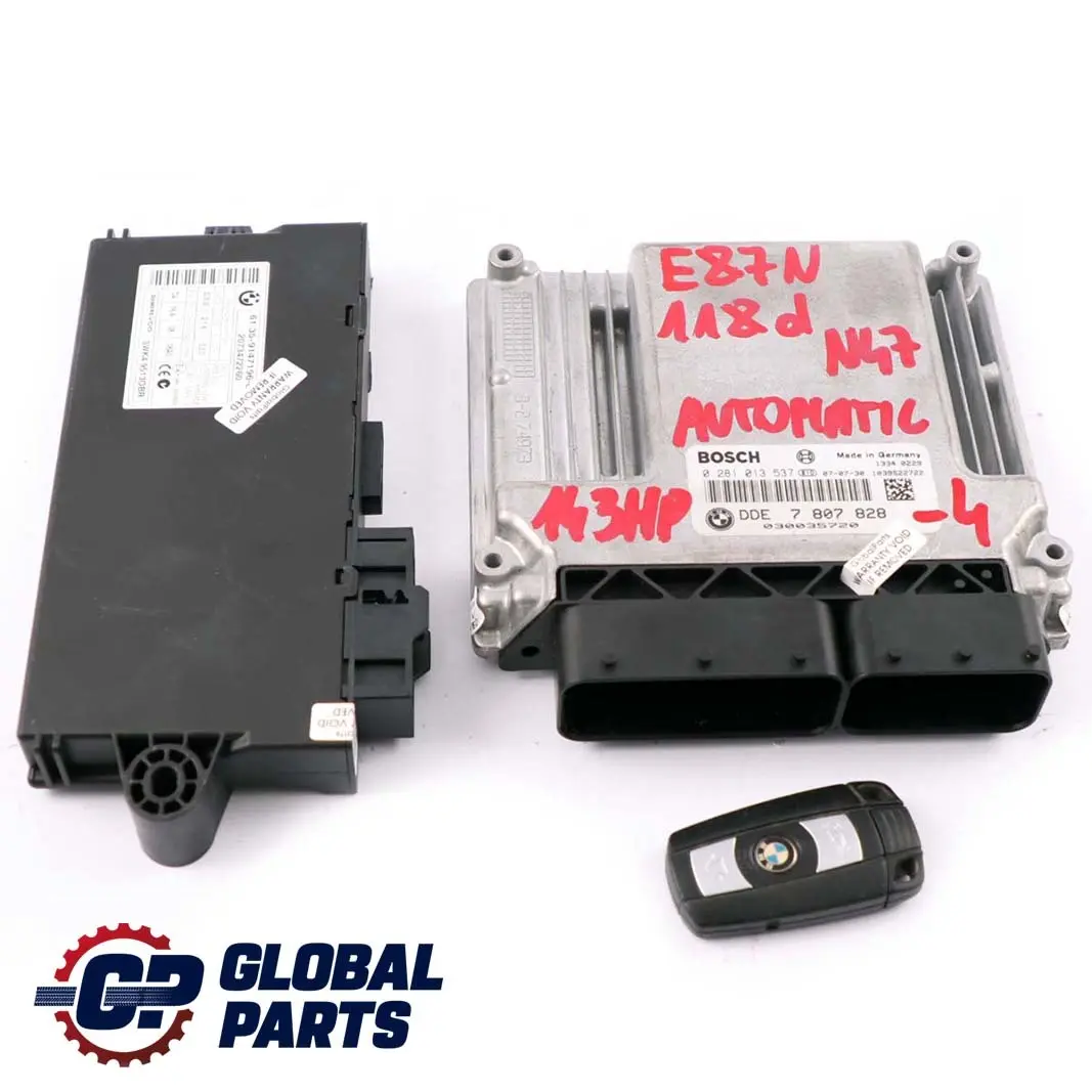 BMW E87 LCI E90 118d 318d N47 143HP ECU KIT DDE 7807828 CAS3 + Key Automatic