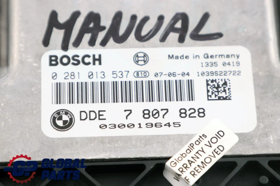 BMW 1 3 Series E81 E87N E90 E91 N47 Diesel ECU DDE 7807828 Engine Control Unit