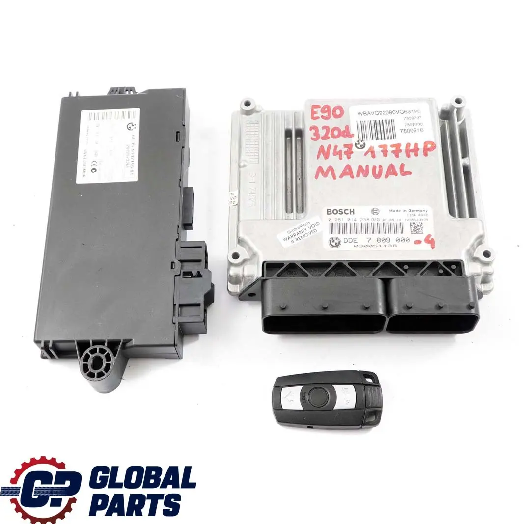 BMW E60 E87 E90 120d 320d 520d N47 ECU Kit DDE 7809000 Control Unit CAS3 + Key