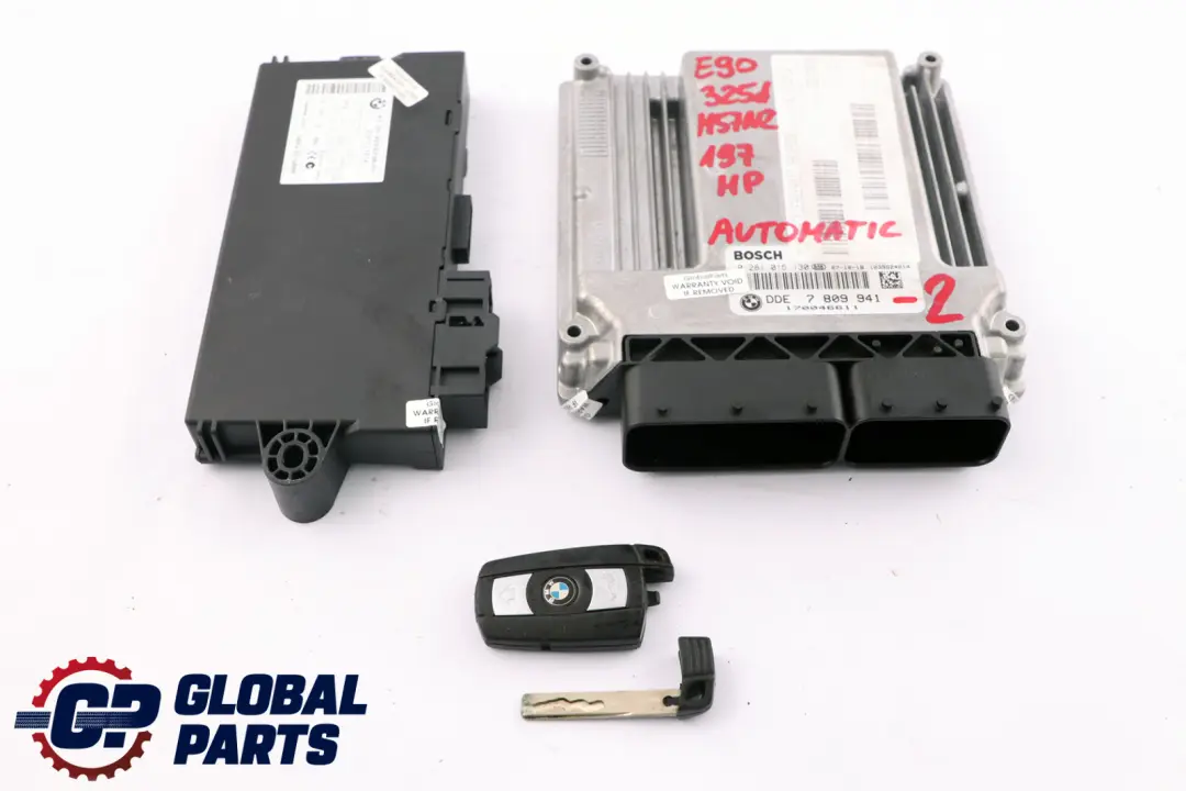 BMW E60 LCI E90 M57N2 325d 525d 197HP ECU Kit DME CAS3 Key 7809941 Automatic