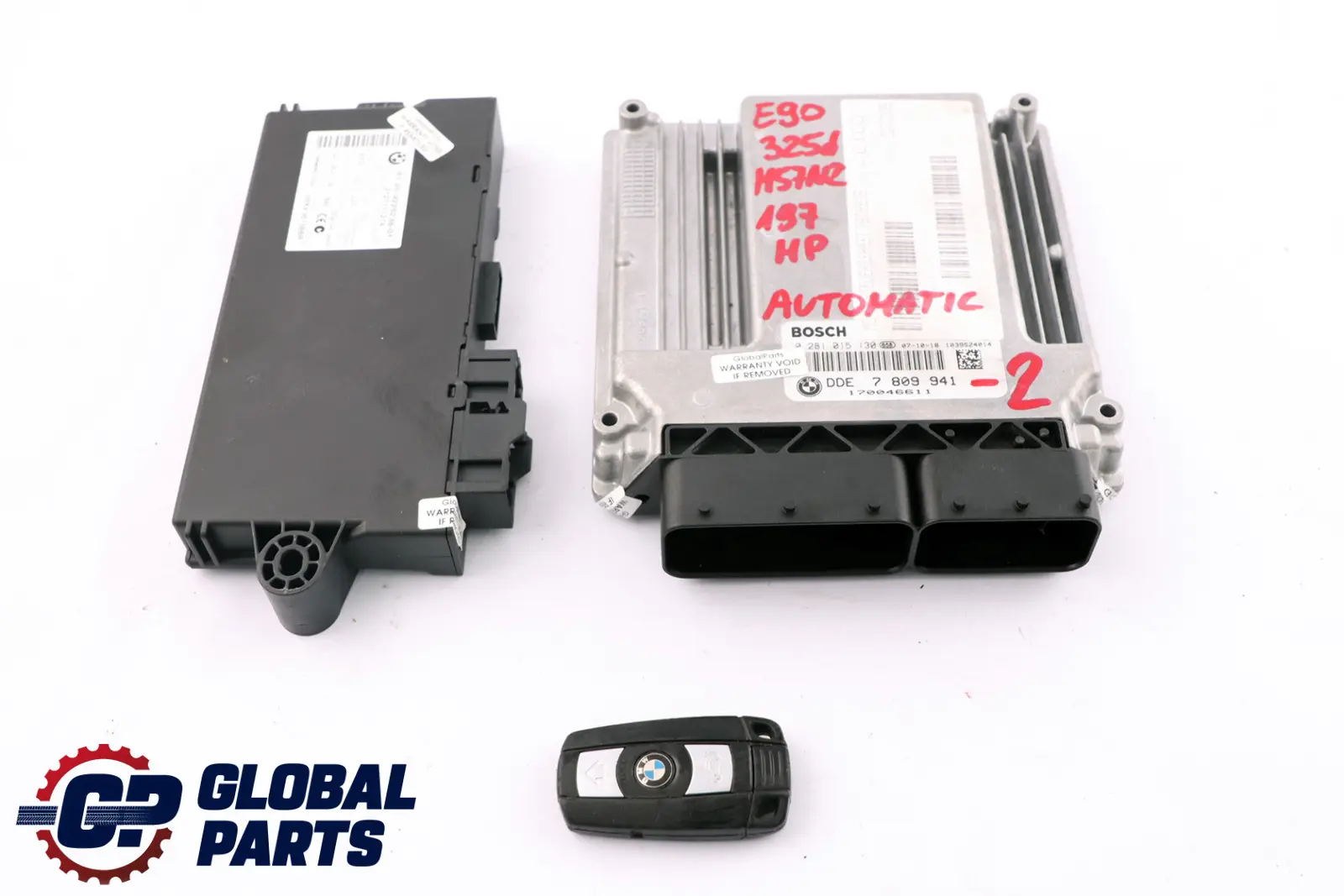 BMW E60 LCI E90 M57N2 325d 525d 197HP ECU Kit DME CAS3 Key 7809941 Automatic