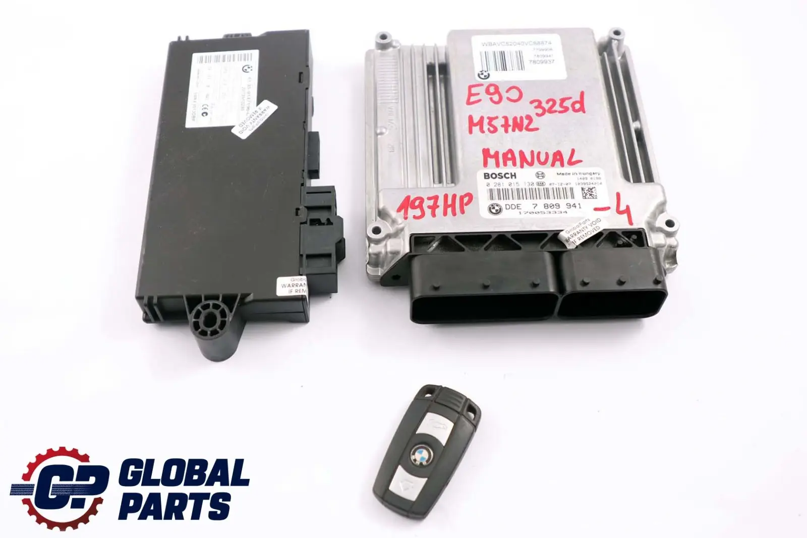 BMW 3 5 Series E60 LCI E90 325d 525d M57N2 197HP ECU Kit DDE 7809941 CAS3 + Key