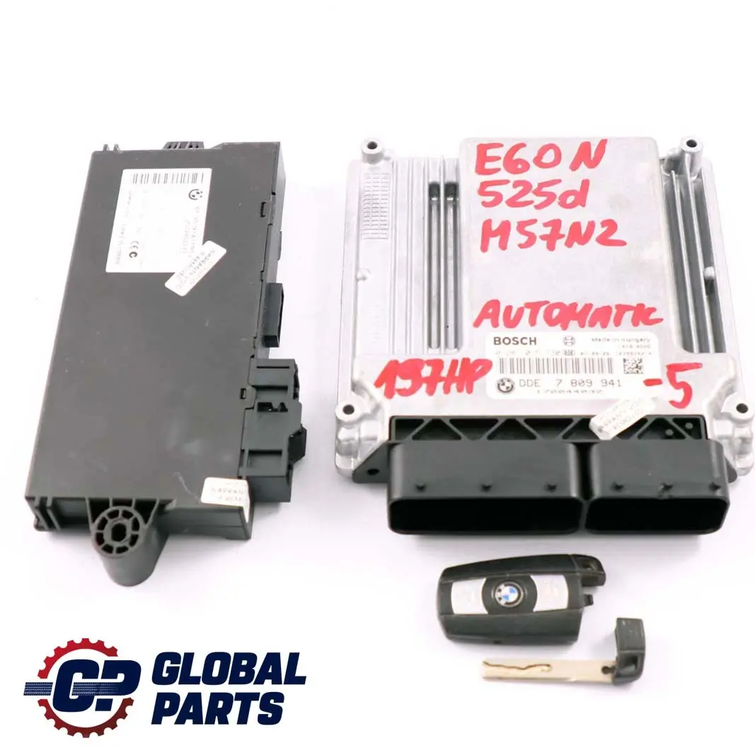 BMW E60 LCI E90 M57N2 325d 525d 197HP Sterownik ECU Zestaw DME CAS3 Klucz 