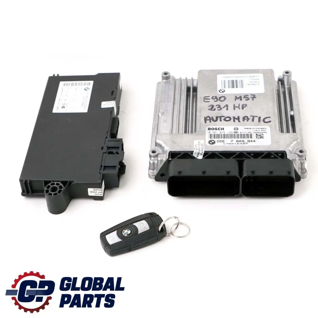 BMW E90 E91 E92 330d M57N2 231HP Engine ECU KIT DDE 7809944 CAS + Key Automatic