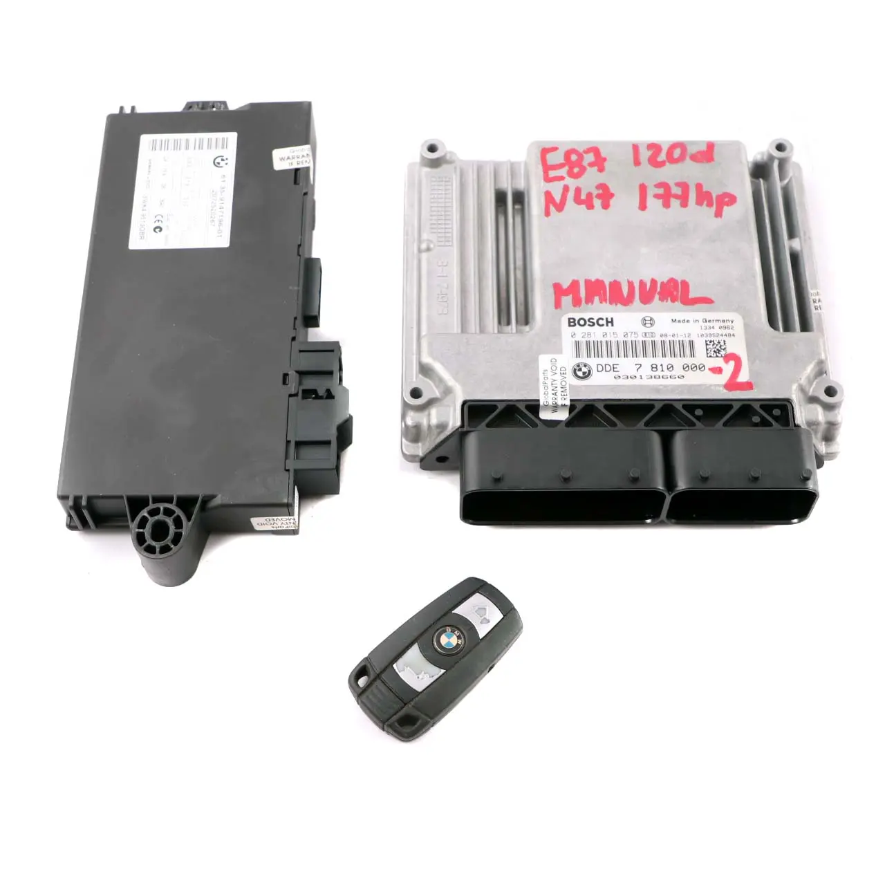 BMW E81 E87 LCI E90 E91 120d 320d Diesel N47 ECU Kit DDE 7810000 CAS3 llave