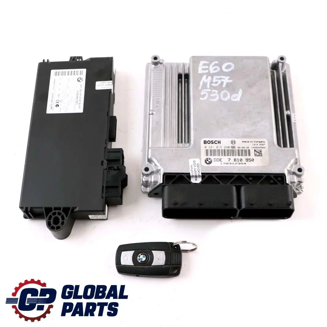 BMW E60 E61 LCI 530d M57N2 235HP Engine ECU KIT DDE 7810950 CAS3 + Key Automatic