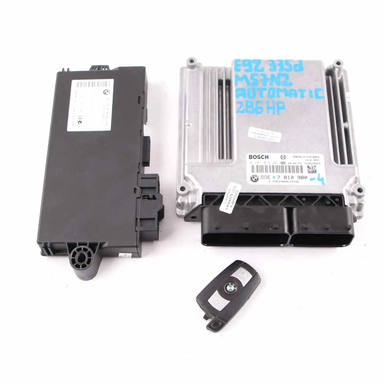 BMW E60 E90 335d 535d M57N2 286HP Engine ECU KIT DDE 7810980 CAS3 Key Automatic