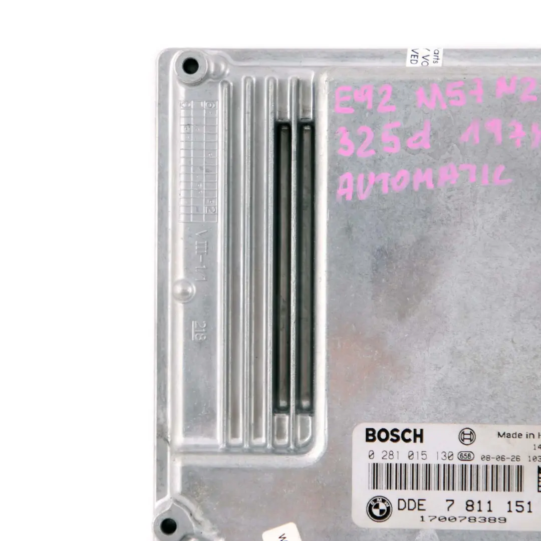 BMW E60 LCI E90 325d 525d M57N2 ECU Unidad Control Motor DDE 7811151 Automático