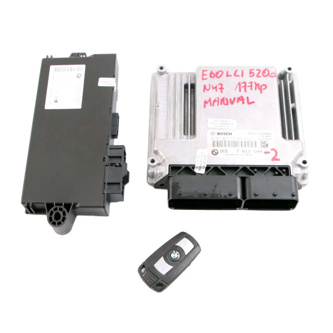 BMW E60 E87 E90 LCI 120d 320d 520d N47 Engine ECU Kit DDE 7812500 CAS3 + Key