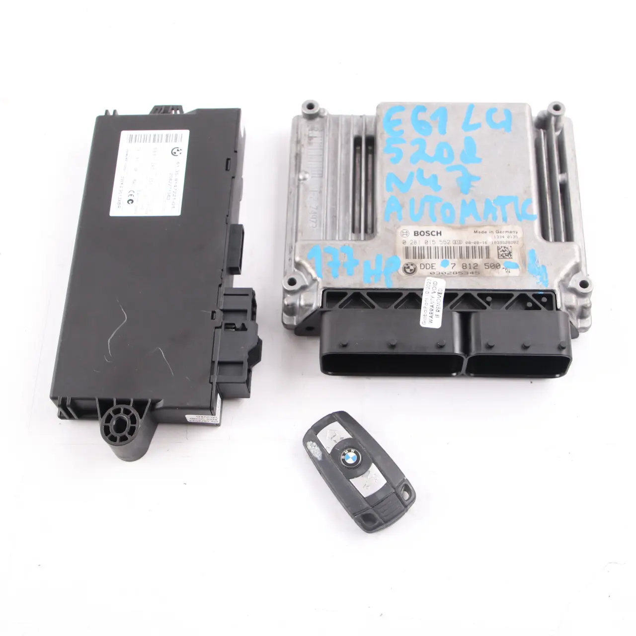 BMW E60 E87 E90 LCI 120d 320d 520d N47 177HP Engine ECU Kit DDE 7812500 CAS3 Key