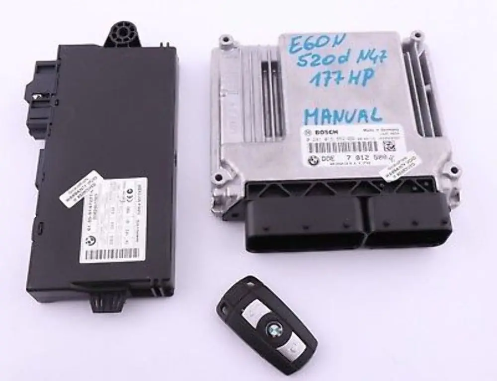 BMW E60 E61 LCI N47 520d ECU + Kluczyk DDE CAS 3