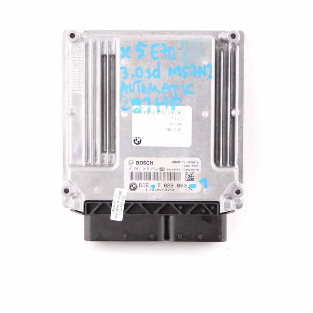 BMW X5 E70 3.0sd M57N2 286HP Engine ECU Kit DDE 7823800 CAS3 Key Automatic