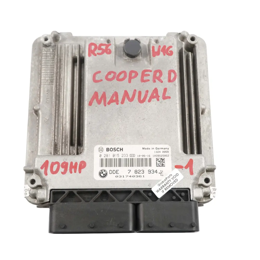 Mini D R55 R56 Diesel W16 1.6 109HP Kit ECU DDE 7823934 CAS3 + Llave Manual