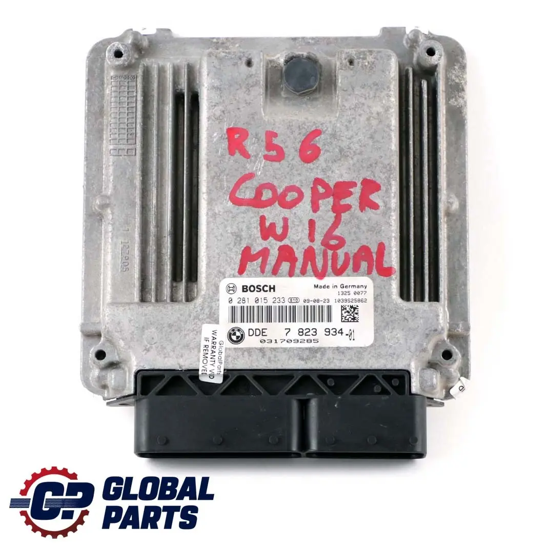 Mini Cooper One D R55 R56 Diesel W16 ECU DDE 7823934 0281015233  Manual