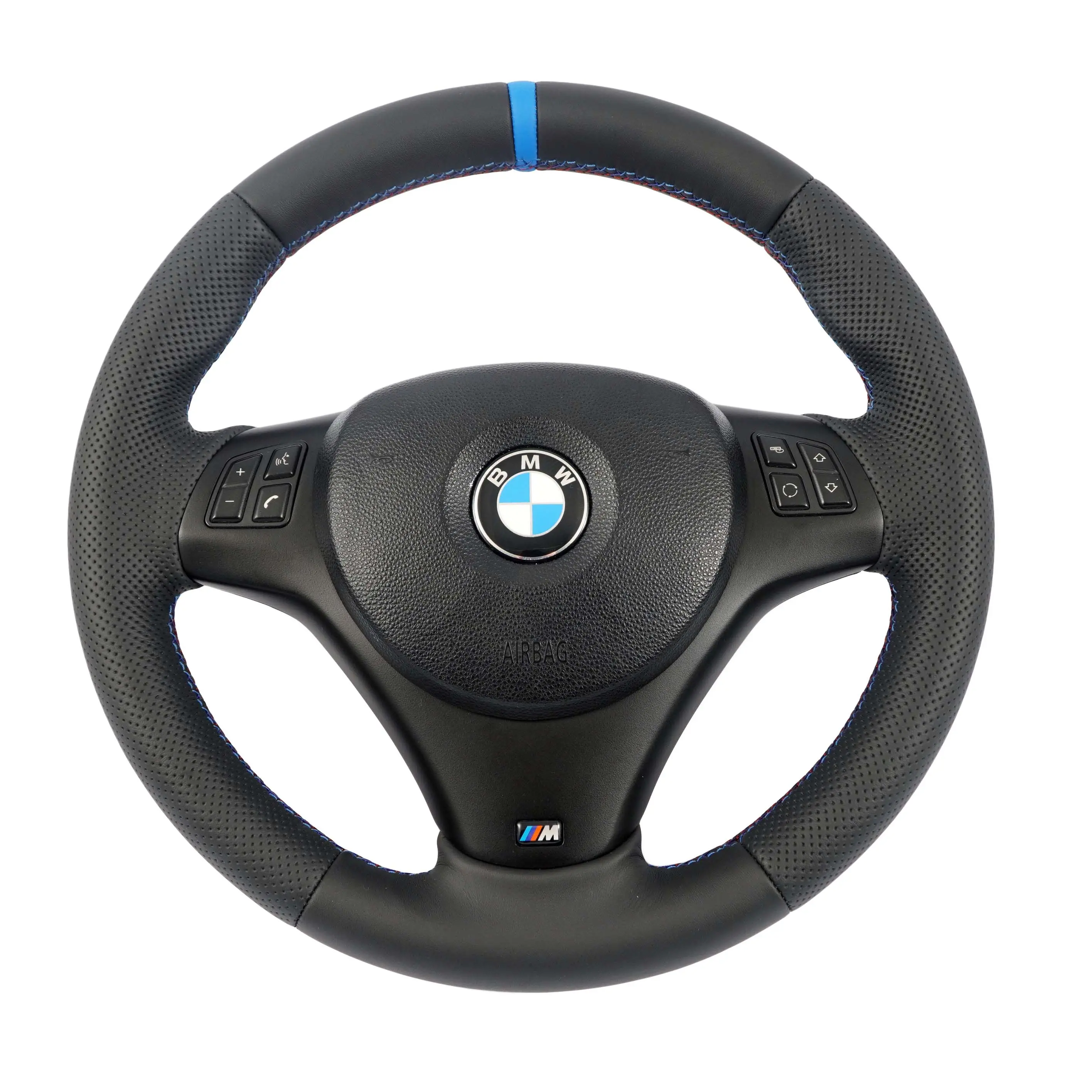 BMW E81 E82 E87 E90 E91 E92 E93 NEW Black Leather M-Sport Thick Steering Wheel