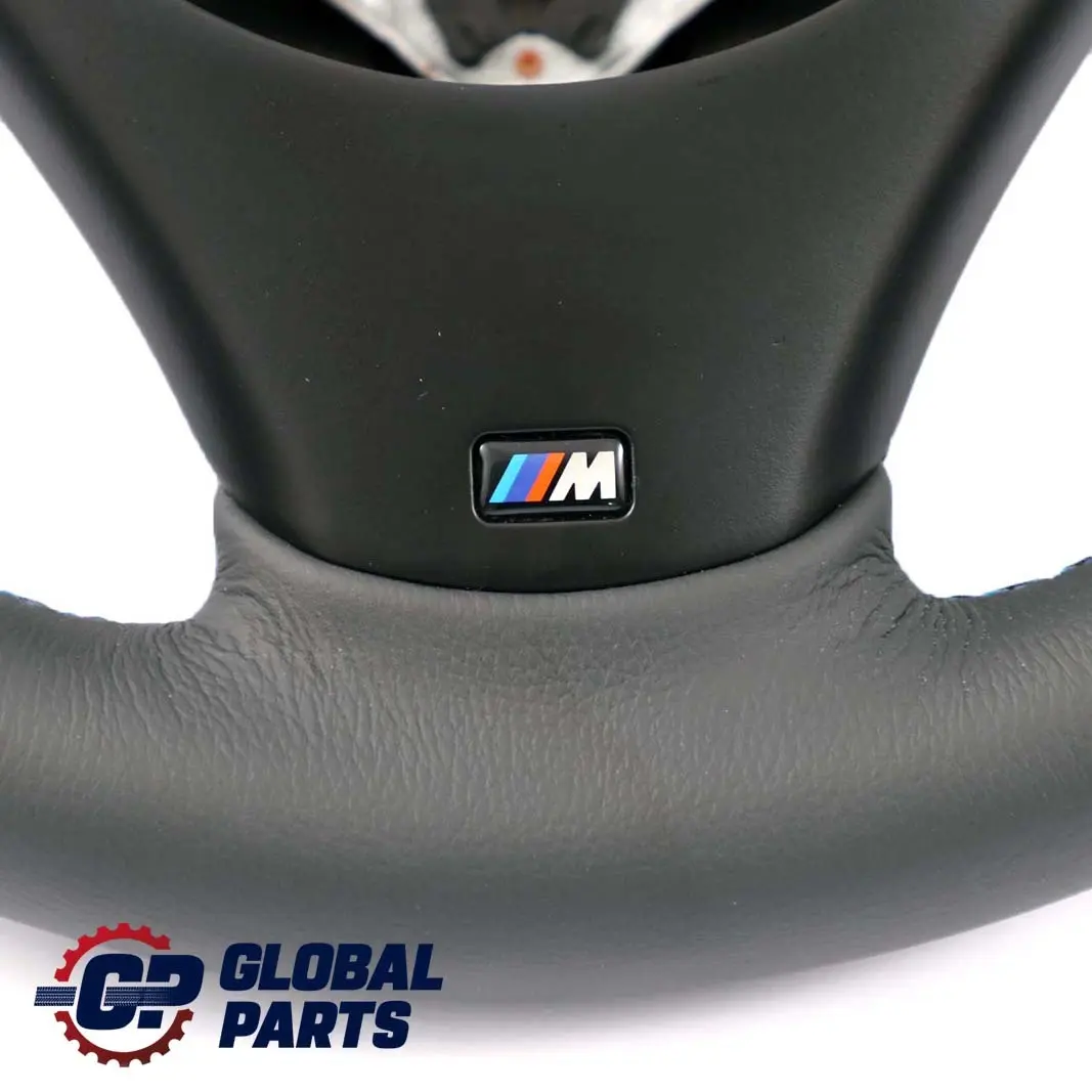 BMW E81 E82 E87 E90 E91 E92 M Sport Volant avec NEUF Noir Cuir Fils Tricolores 