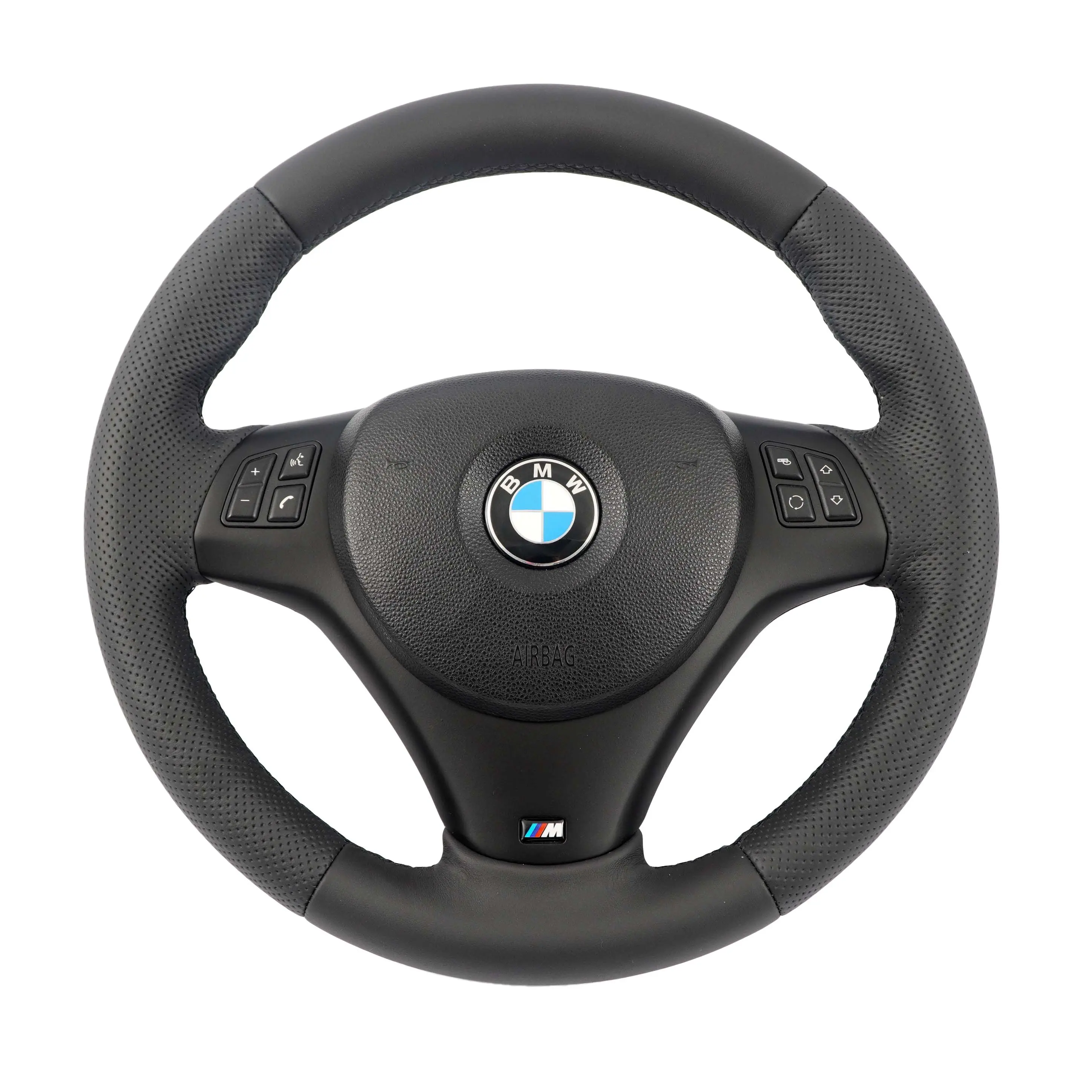 BMW E81 E82 E87 E90 E91 E92 E93 NEW Black Leather M-Sport Thick Steering Wheel