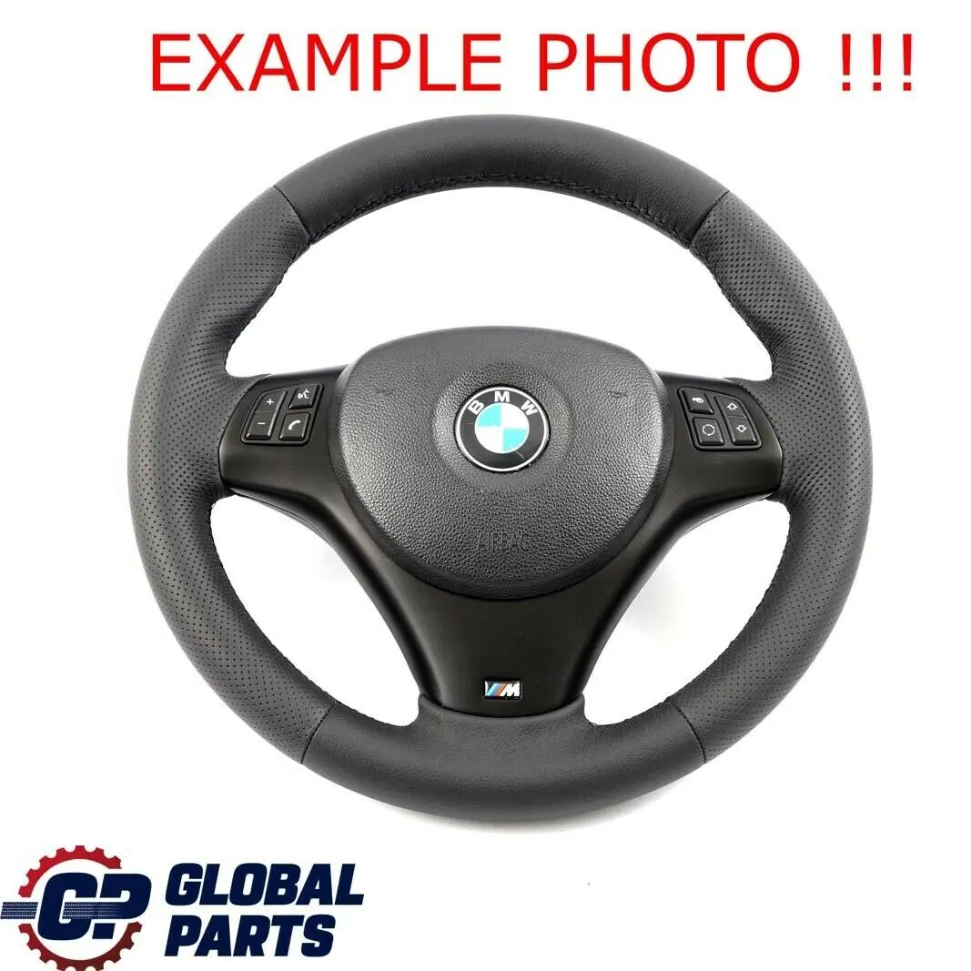 BMW E81 E87 E88 E90 E91 E92 Nuevo Volante Cuero Negro Manillar Grueso M-Sport