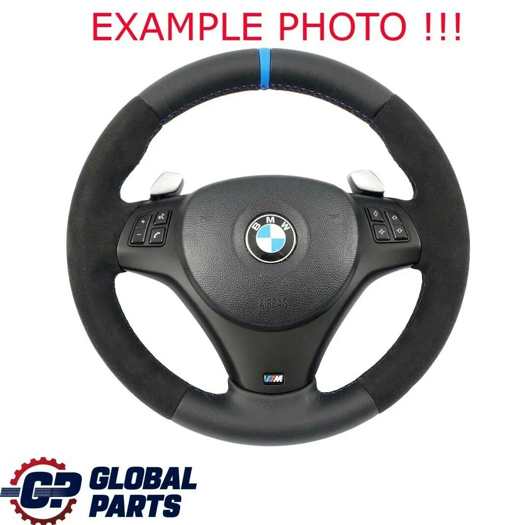 BMW E87 E90 E91 NUEVO cuero Alcantara M-Sport grueso volante Paddle Shift