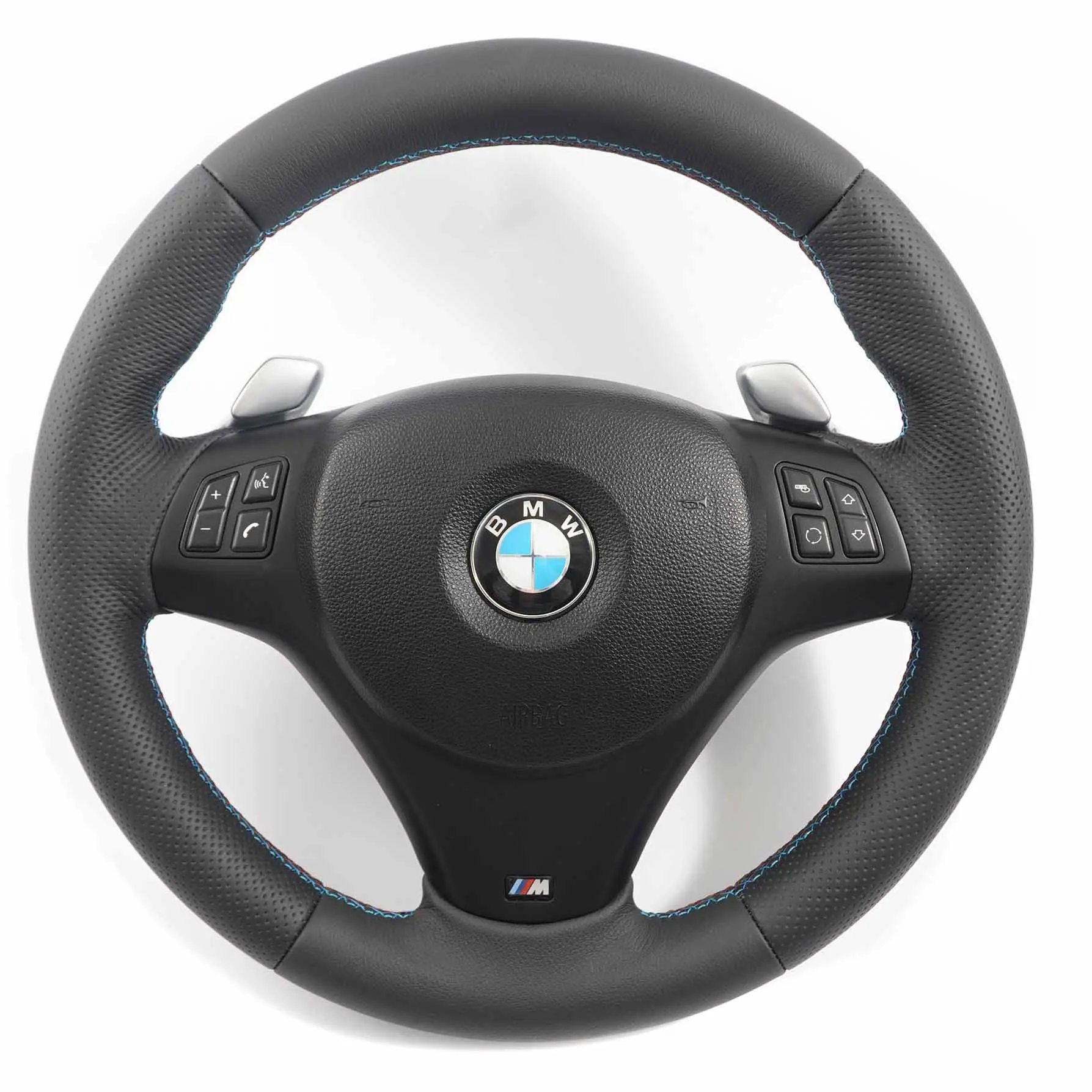 BMW E87 E90 E91 E92 NUEVO cuero M-Sport grueso volante Paddle Shift