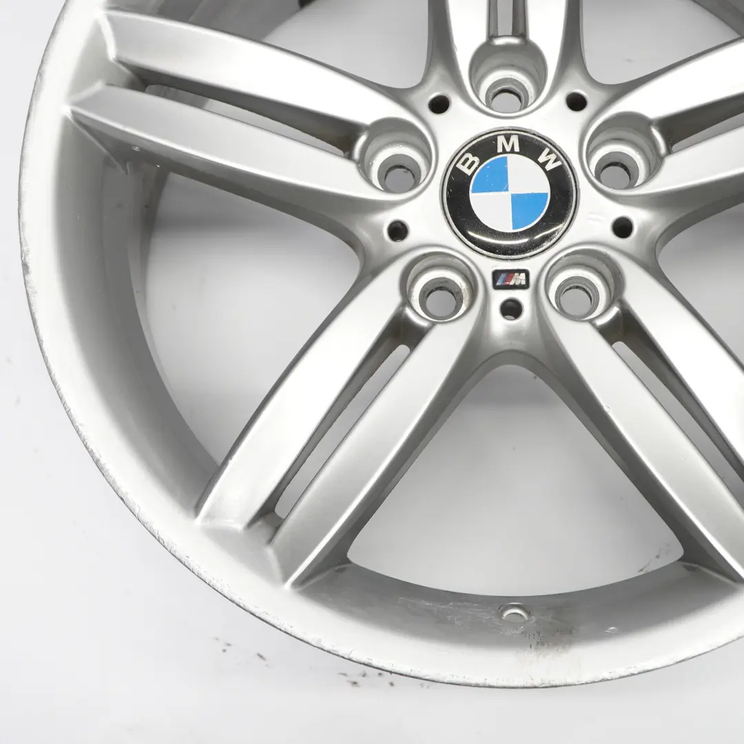 BMW E81 E87 Rear Silver Alloy Wheel Rim 18" 8,5J M Double Spoke 208 7839305