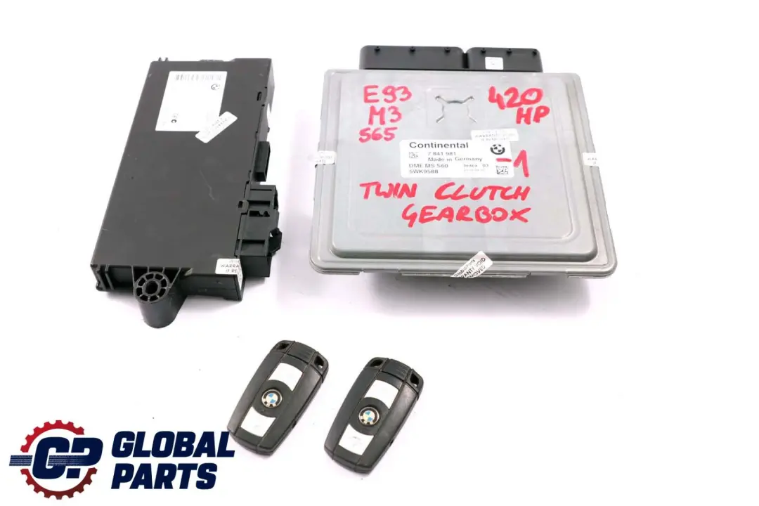 BMW E90 E92 E93 M3 Engine S65 420HP ECU Kit DME 7841981 + CAS3 + 2 Keys