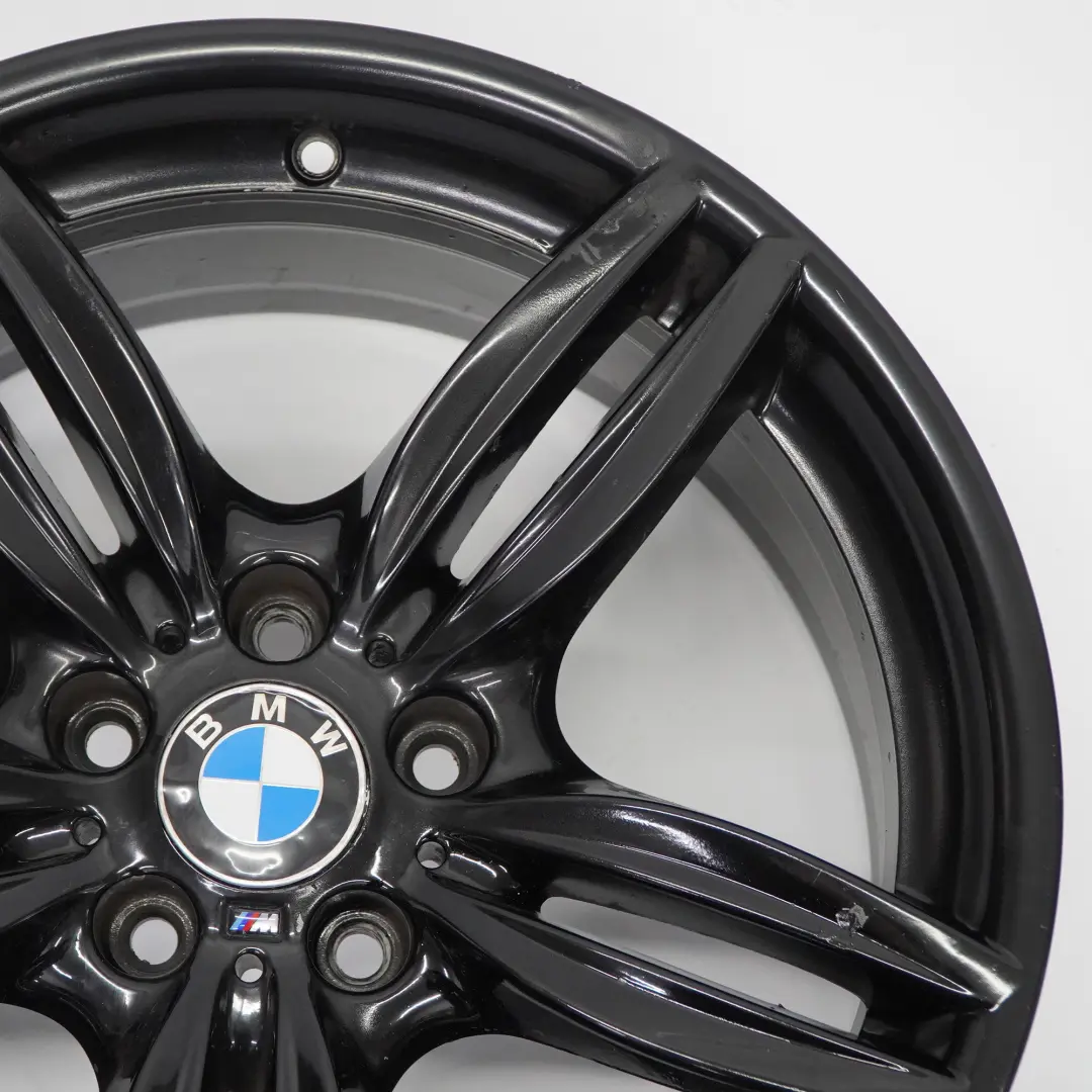 BMW F10 F11 F12 Front Black Alloy Wheel Rim 19" 8,5J M Double Spoke 351 7842652