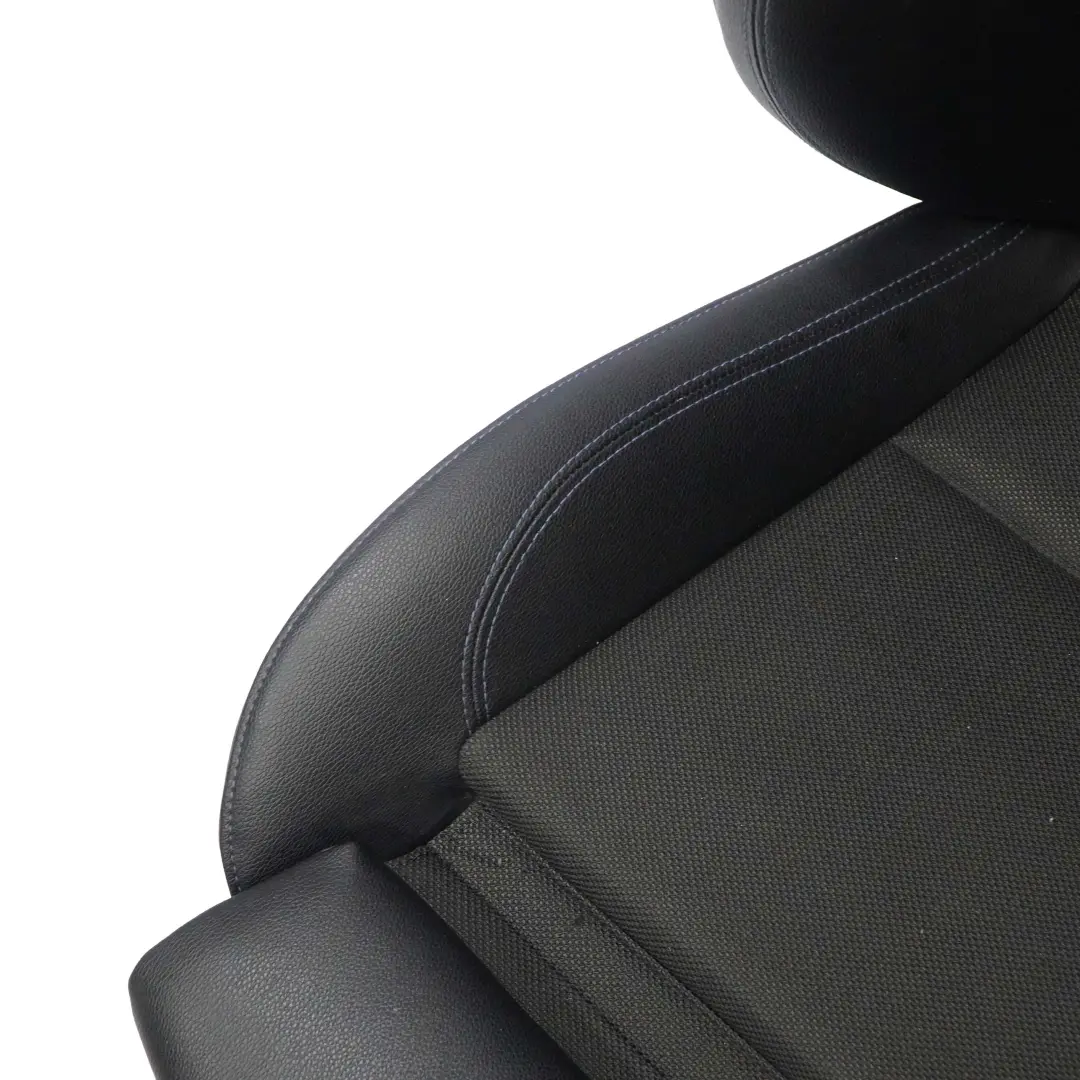 BMW E87 Sport Front Left N/S Seat Cloth Imitation Leather Flashpoint Blue Thread